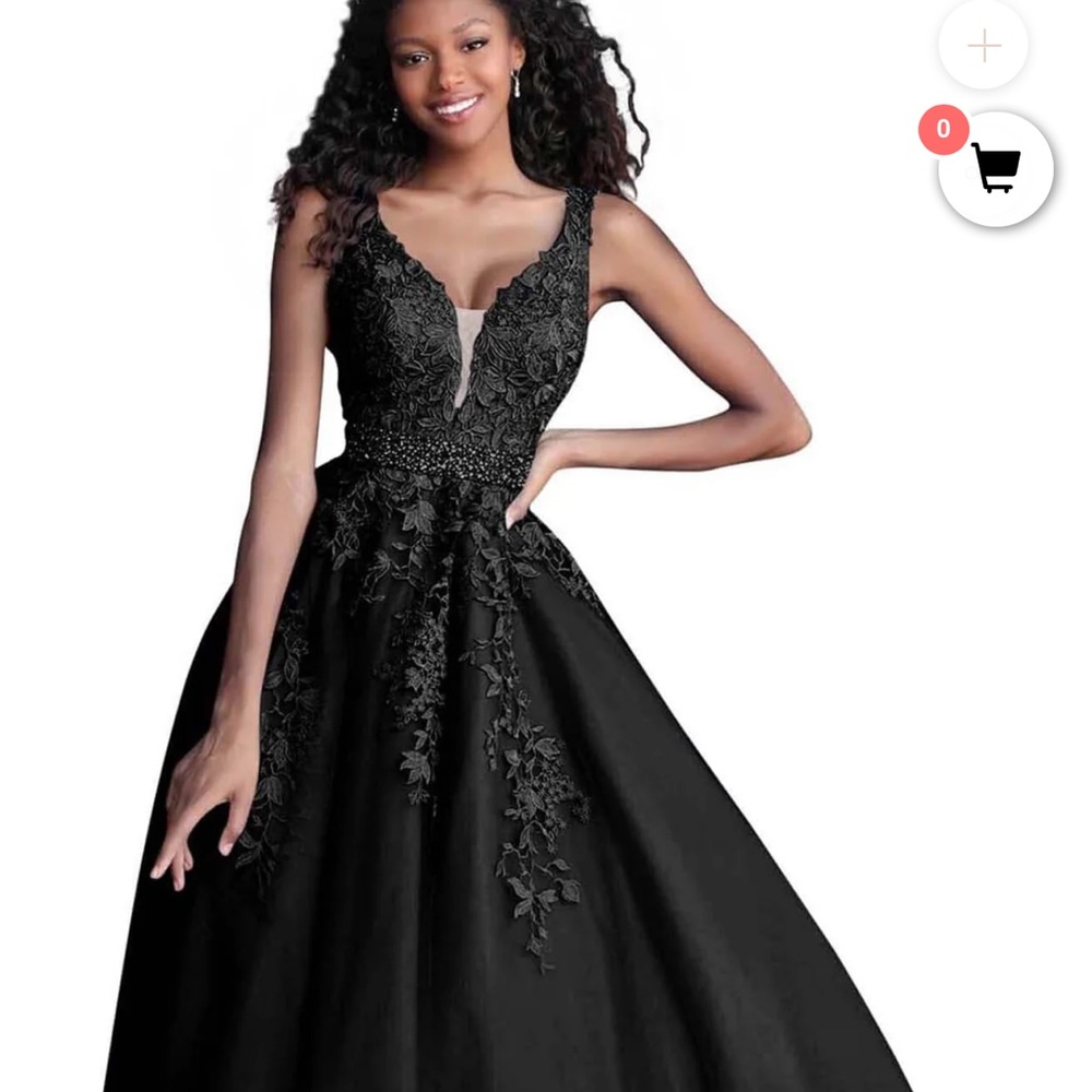 JVN JVN68258 DRESS Black Prom Ball